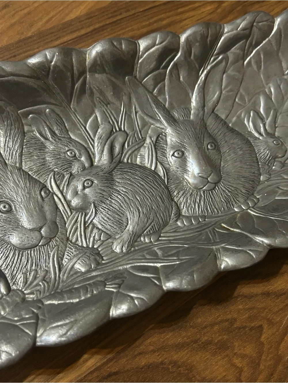 Vintage Arthur Court 1990 19” Bunny Rabbit Tray 8 Bunnies